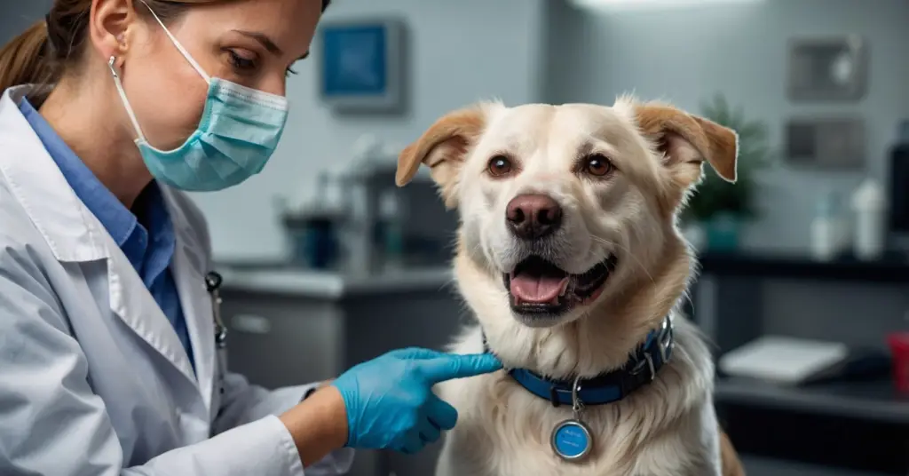 Dogs vet check-up 