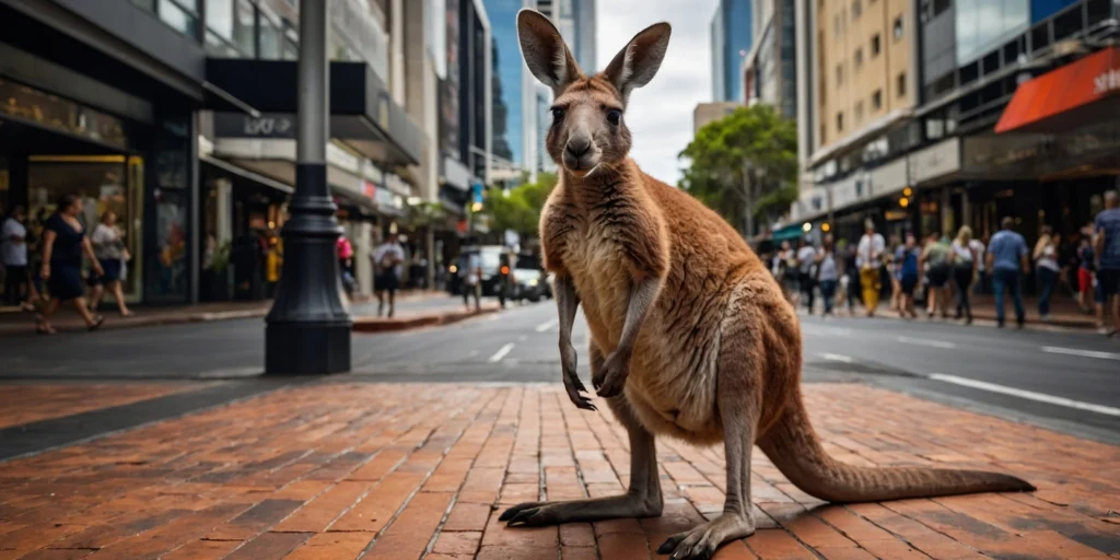 Kangaroo in The City